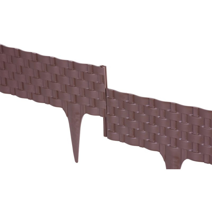Plastová palisáda RattanPalisade, 82x9,5/20 cm, hnedá, 240 cm