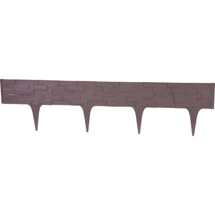 Plastová palisáda StonePalisade, 79x9,5/20 cm, hnedá, 237 cm