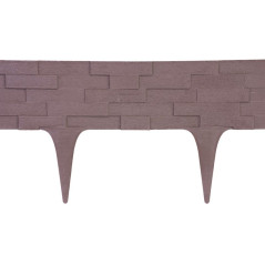 Plastová palisáda StonePalisade, 79x9,5/20 cm, hnedá, 237 cm