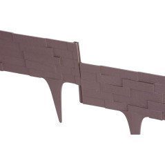 Plastová palisáda StonePalisade, 79x9,5/20 cm, hnedá, 237 cm