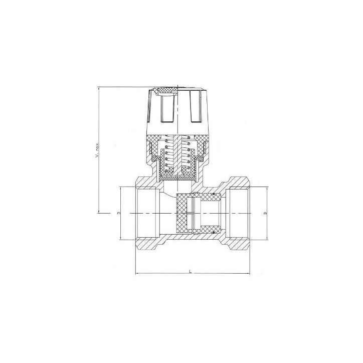 Poistný ventil 1/2" 6 bar TE-2852 Poistný ventil 1/2" 6 bar TE-2852