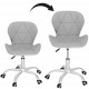 Kancelárska stolička ergonomická SPRINGOS HF0023 sivo-biela