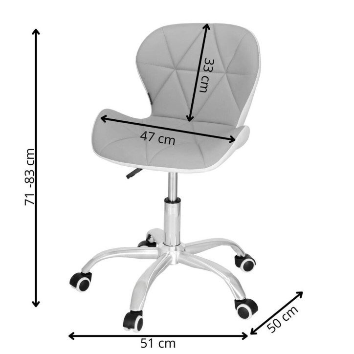 Kancelárska stolička ergonomická SPRINGOS HF0023 sivo-biela
