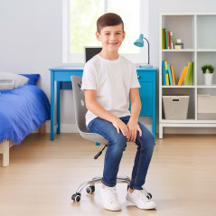 Detská stolička k písaciemu stolu SPRINGOS PAWS HF0041 sivá