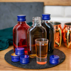 Fľaška s vrchnákom ploskačka 100 ml, 8 ks