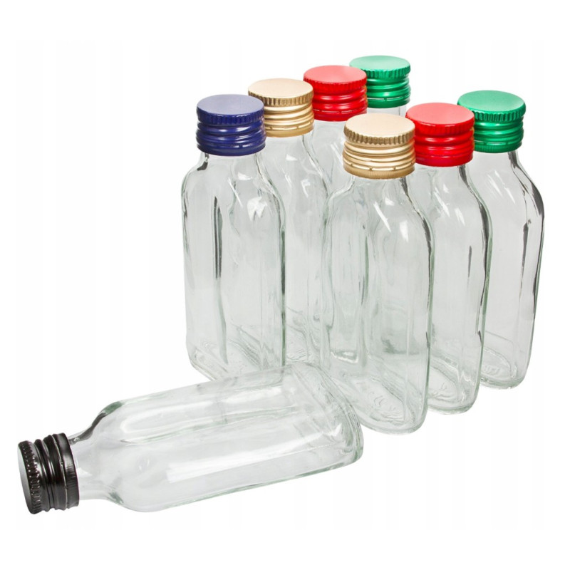 BROWIN Fľaška s vrchnákom ploskačka 100 ml, 8 ks