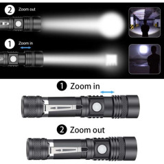 LED nabíjacie svietidlo s cyklo držiakom, 400 lm