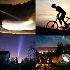 LED nabíjacie svietidlo s cyklo držiakom, 400 lm