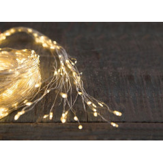 Svetelná reťaz Twisted Stars 360 LED teplá biela, IP44, 3 m