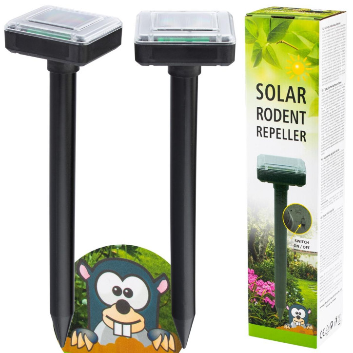 Solárny odpudzovač krtkov a hlodavcov, 2 ks