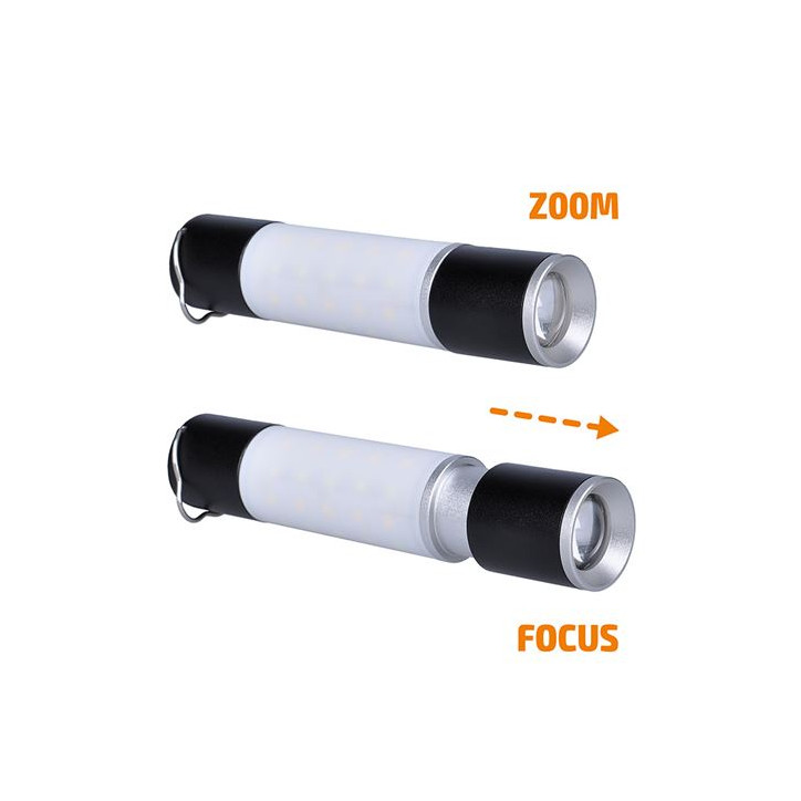 LED nabíjacie ručné svietidlo s kempingovou lucernou, 250 lm
