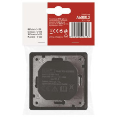 Zásuvka s USB 2,1 A max., antracit