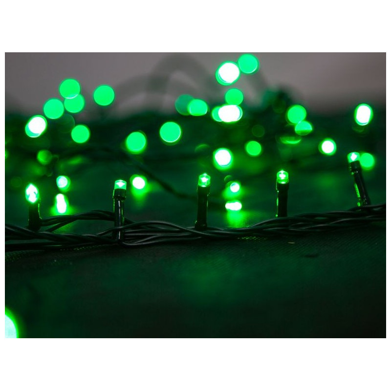 Vianočná reťaz zelená 10 m/100 LED Serpens, 8 funkcií, s adaptérom, IP44 Vianočná reťaz zelená 10 m/100 LED Serpens, 8 funkcií, s adaptérom, IP44