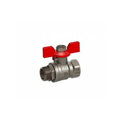 Guľový ventil 1"M/1"F motýľ PN30 Sena VA30