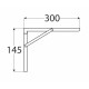 Skladacia konzola chróm 300x145 mm WSA 300