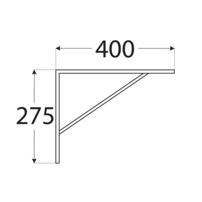 Skladacia konzola čierna 400x275 mm WSF 400