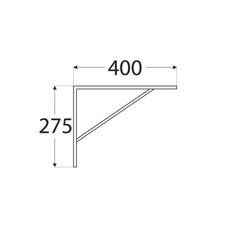 Skladacia konzola čierna 400x275 mm WSF 400