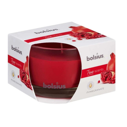 Vonná sviečka v skle 63x90 mm True Scents granátové jablko