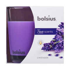 Vonná sviečka v skle 95x95 mm True Scents levanduľa