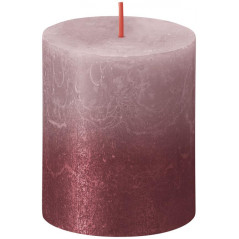 Sviečka valcová 68x80 mm, Sunset Ash Rose+Red