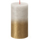 Sviečka valcová 68x130 mm, Sunset Sandy Grey+Gold