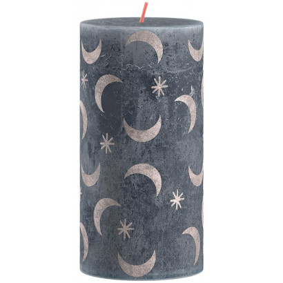 Sviečka valcová 68x130 mm, Silhouette Slate Blue