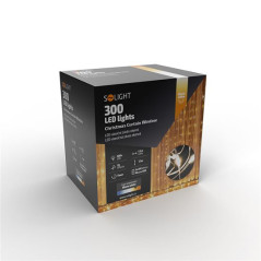 LED svetelný záves 1,2x1,5 m, 300 LED, časovač, 8 funkcií, 3xAA/USB