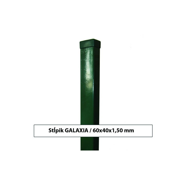 Plotový stĺpik GALAXIA ZN+PVC 60x40x1,5x2200, zelený