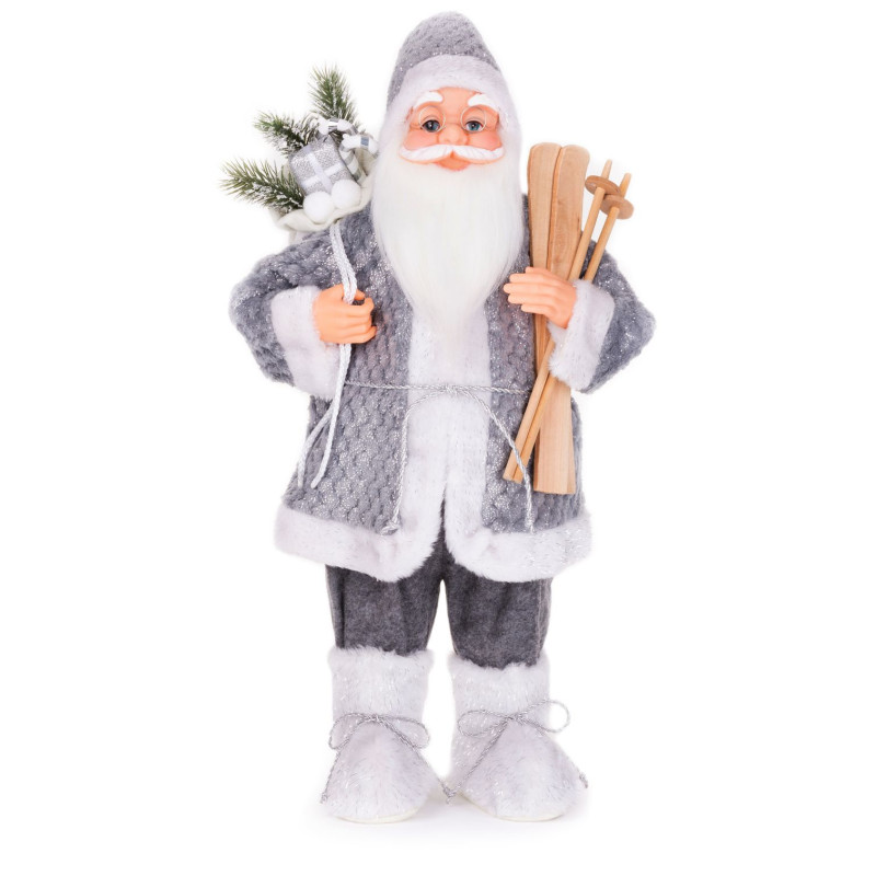 Vianočná dekorácia Santa s lyžami 60 cm
