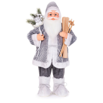 Vianočná dekorácia Santa s lyžami 60 cm