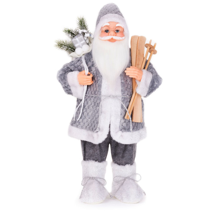 Vianočná dekorácia Santa s lyžami 60 cm