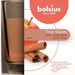 Vonná sviečka v skle 95x95 mm True Scents jablko/škorica