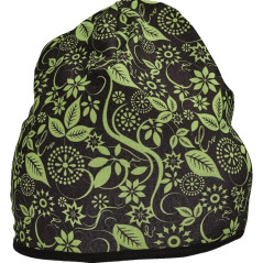 Dámska pletená čiapka Yowie, hnedá/zelená, veľkosť L/XL