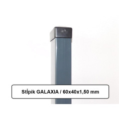 Plotový stĺpik GALAXIA ZN+PVC 60x40x1,5x1800, antracitový