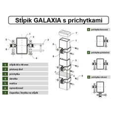 Plotový stĺpik GALAXIA ZN+PVC 60x40x1,5x1800, antracitový