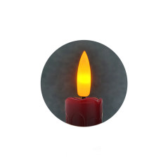 LED sviečky dlhé 2x25 cm, 2xAA, červené, 2 ks