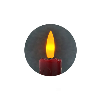 LED sviečky dlhé 2x25 cm, 2xAA, červené, 2 ks