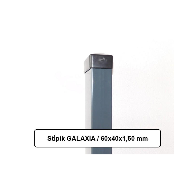 Plotový stĺpik GALAXIA ZN+PVC 60x40x1,5x2000, antracitový