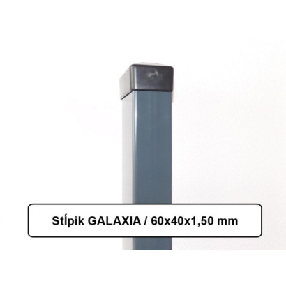 Plotový stĺpik GALAXIA ZN+PVC 60x40x1,5x2000, antracitový