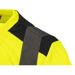 Tričko s reflexnými pásmi žlté, tmavá spodná časť, veľkosť XL