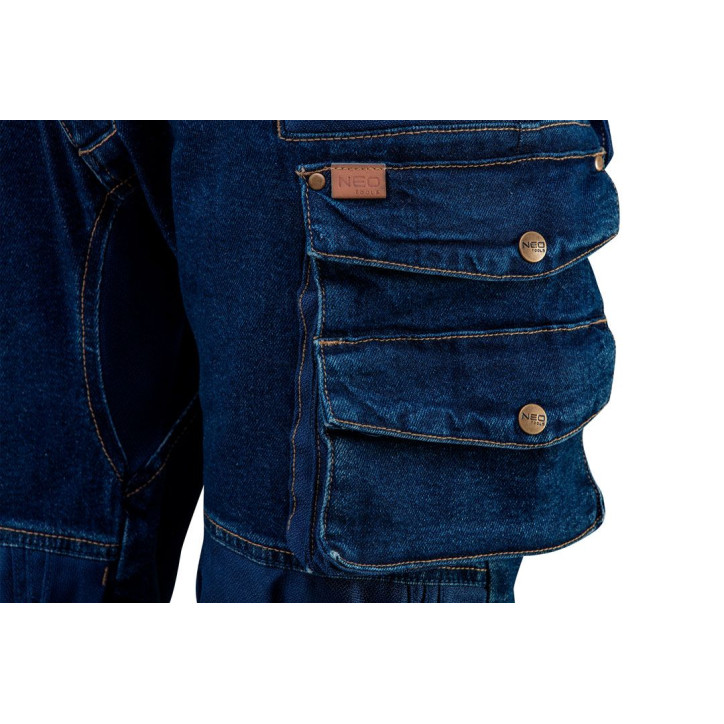 Pracovné nohavice so spevnenými kolenami DENIM, veľkosť S