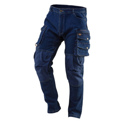 Pracovné nohavice so spevnenými kolenami DENIM, veľkosť S