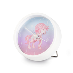 Detský budík magický jednorožec s tichým chodom 9 cm