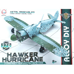 Kovová stavebnica stíhacie lietadlo Hawker Hurricane, 270 dielov