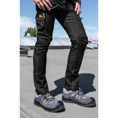 Pracovné nohavice s 5 vreckami DENIM čierne, veľkosť M
