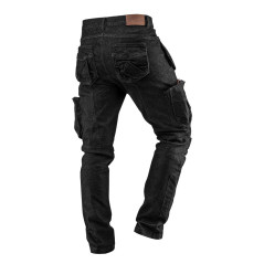 Pracovné nohavice s 5 vreckami DENIM čierne, veľkosť M