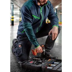 Prémiová pracovná mikina fleece, výstuhy z Cordury, veľkosť S