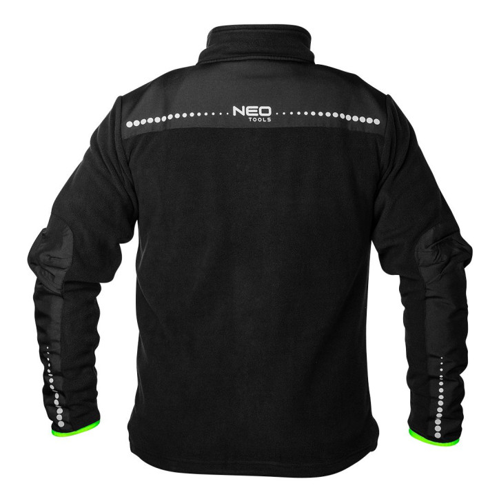 Prémiová pracovná mikina fleece, výstuhy z Cordury, čierna, veľkosť L