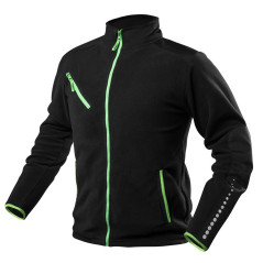 Prémiová pracovná mikina fleece, výstuhy z Cordury, čierna, veľkosť L