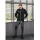 Prémiová pracovná mikina fleece, výstuhy z Cordury, čierna, veľkosť XXL